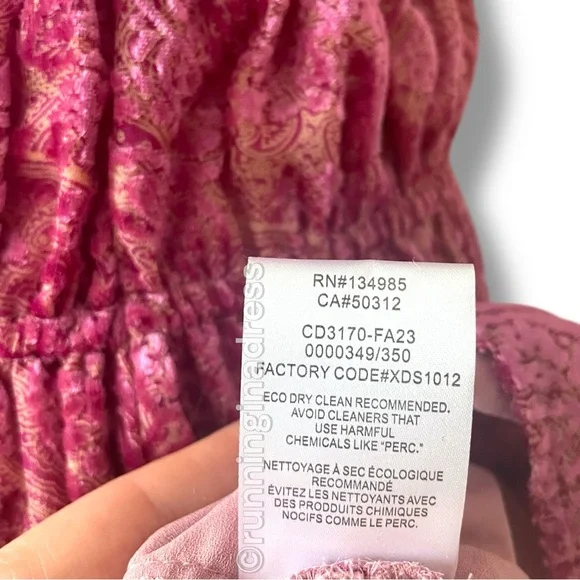 NWT For Love & Lemons Felicity Mini Dress Size Medium In Color Purple Combo - Picture 16 of 16